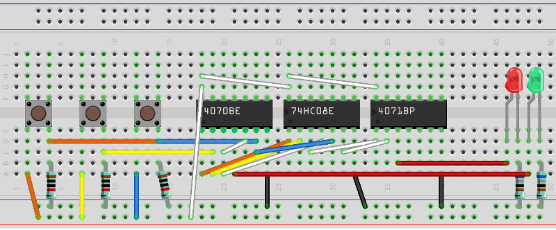 Full Adder breadboard