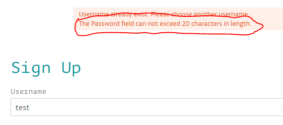 Limiting password length to 20 chars? Why you no hash?